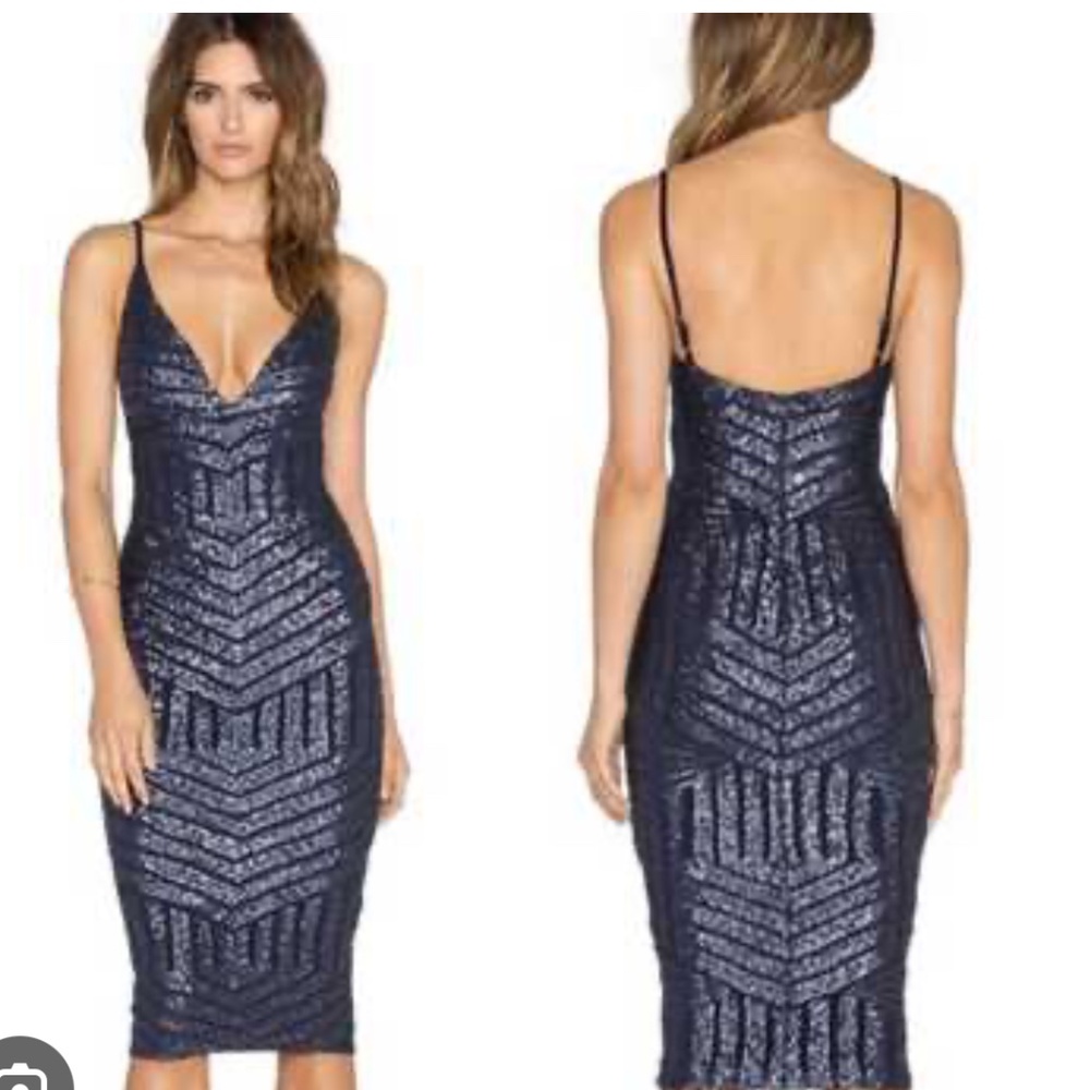 Nookie Navy Sequin Dress